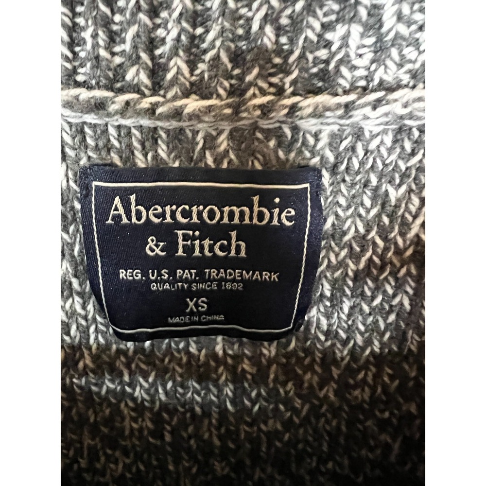 Abercrombie & Fitch Sweater Womens XS Pullover Gray Lace Tie Sides Cozy Lounge - Picture 3 of 7